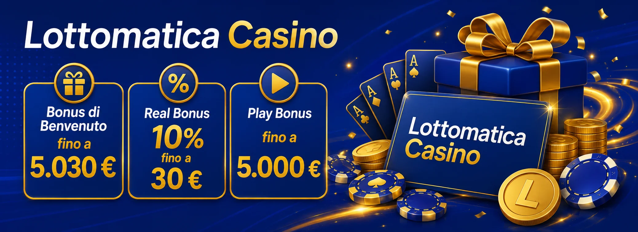 Bonus di benvenuto Lottomatica Casino fino a 5.030 euro
