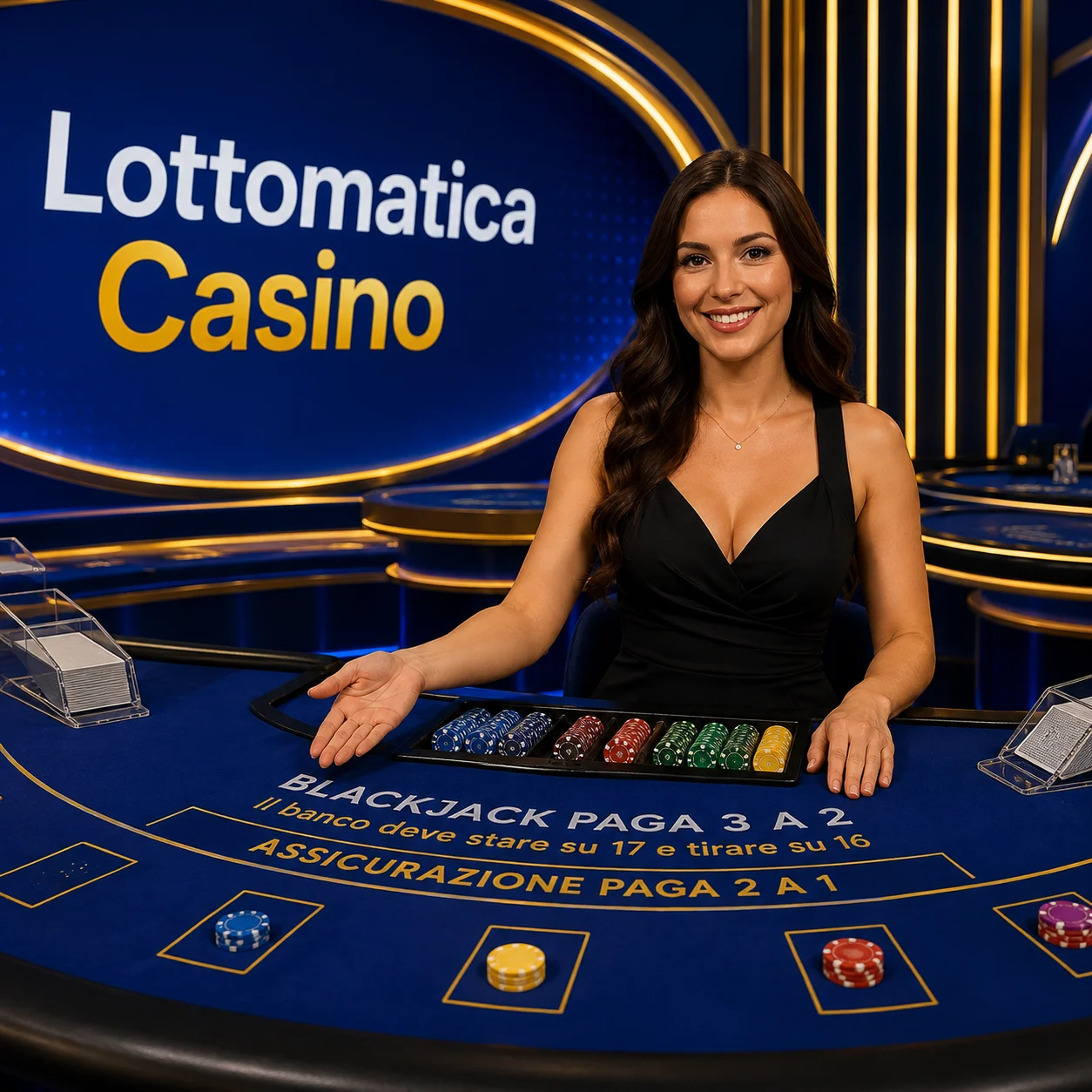 Tavolo di casinò live di Lottomatica Casino con croupier di lingua italiana